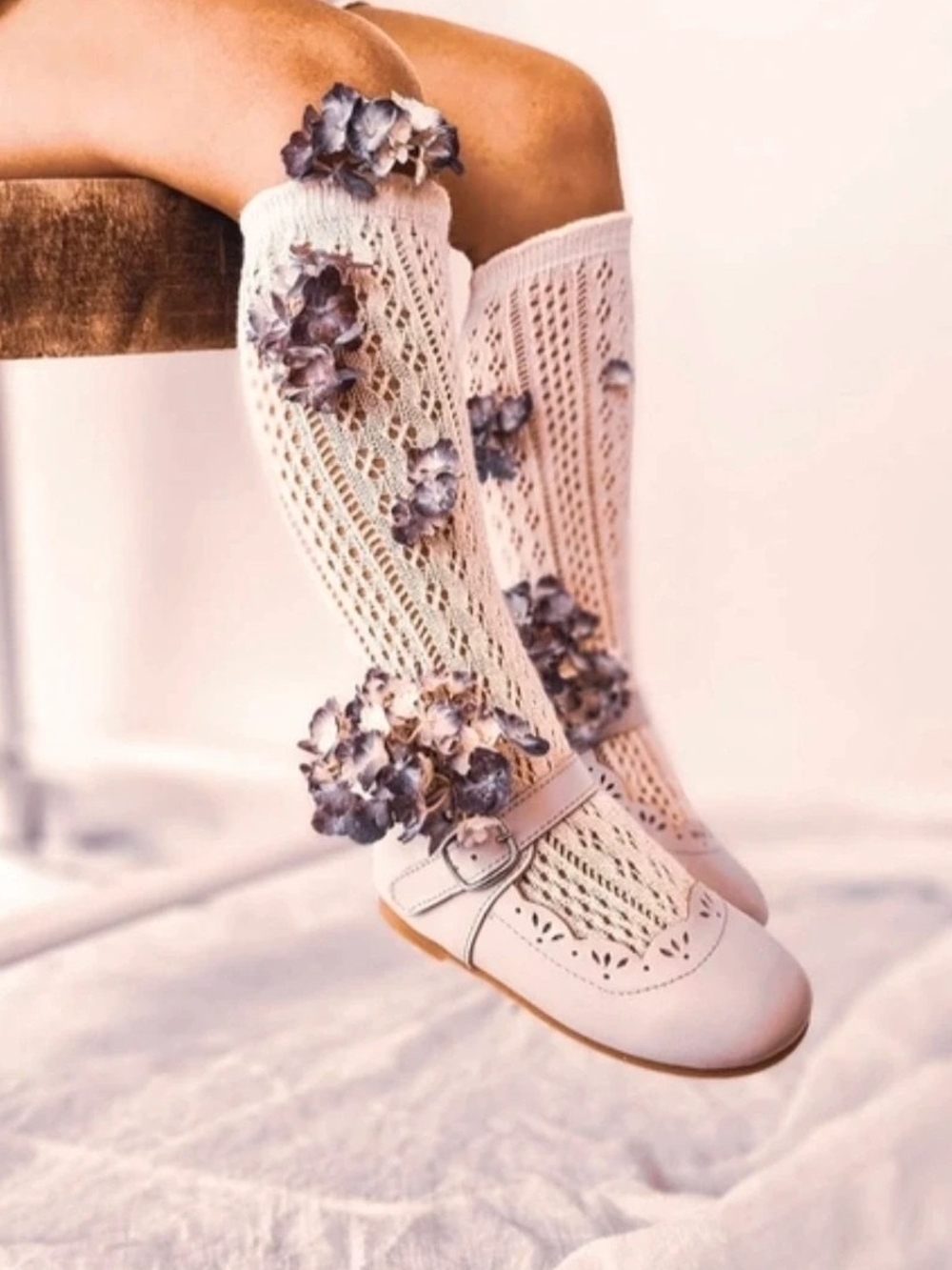Indi & Co Scalloped Leather Ballerina